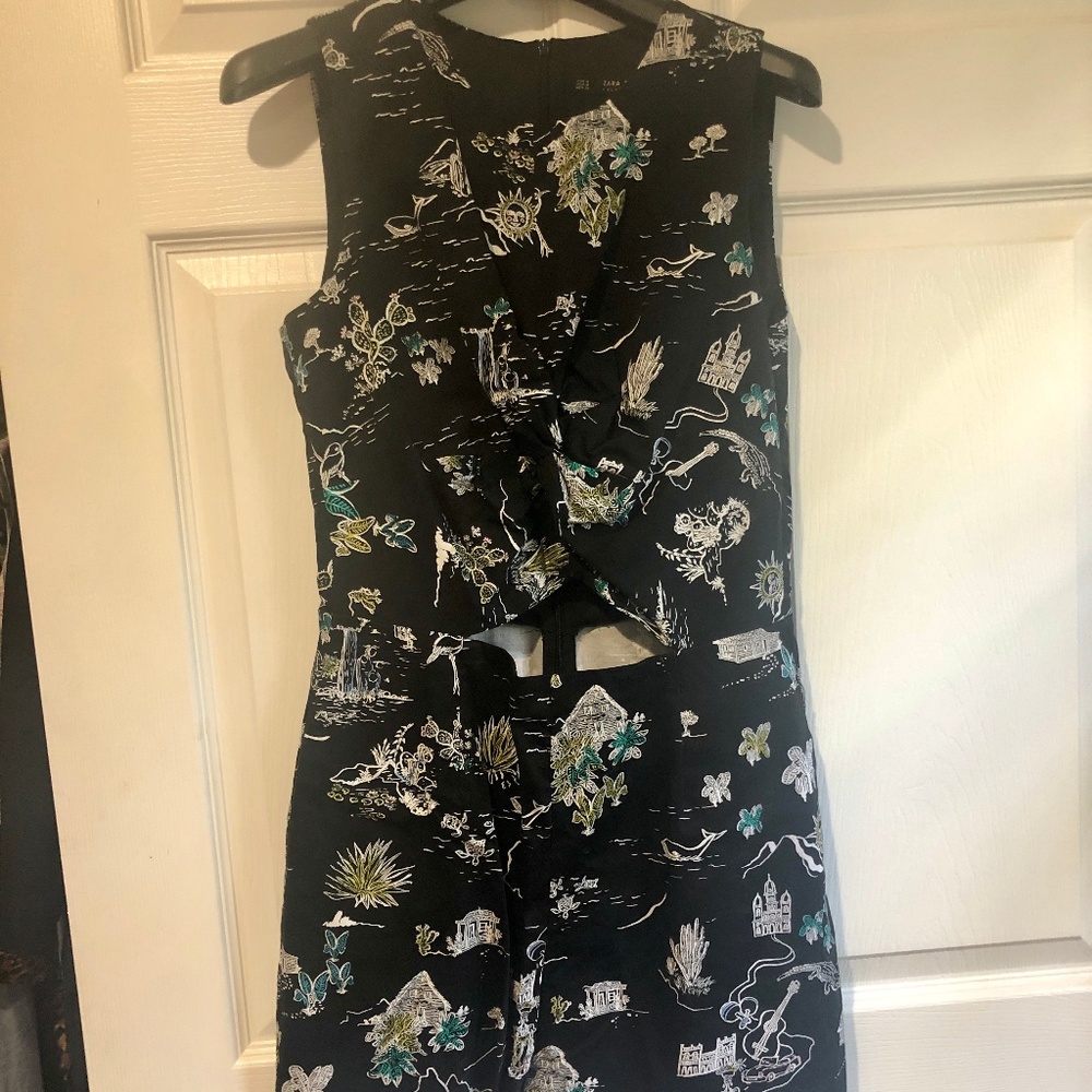 Zara Island Cut Out Shorts Romper Size M